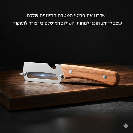 🔥 קולפן 5 ב-1 🥕 מנירוסטה, עמידות גבוהה, נקי, קילוף מדויק + פותחן בקבוקים